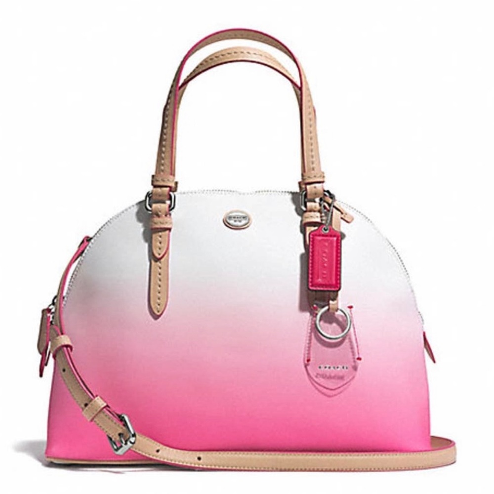 NWOT Beautiful Coach Pink and White Ombré Bag